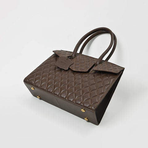 NMBGM189 American Darling Quilted Genuine Leather Satchel Tote