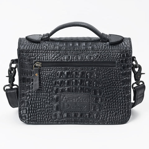 American Darling Western Small Cross body Bag in Crocodile Embossed Full Grain Leather