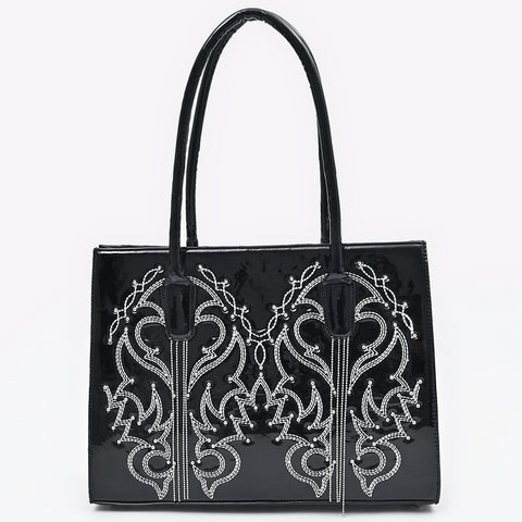 American Darling Handcrafted Genuine Leather Tote Bag with Embroidery