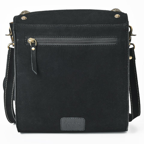 ADBGA803 American Darling Boot Stitched Suede Leather Cross body Bag with Concho