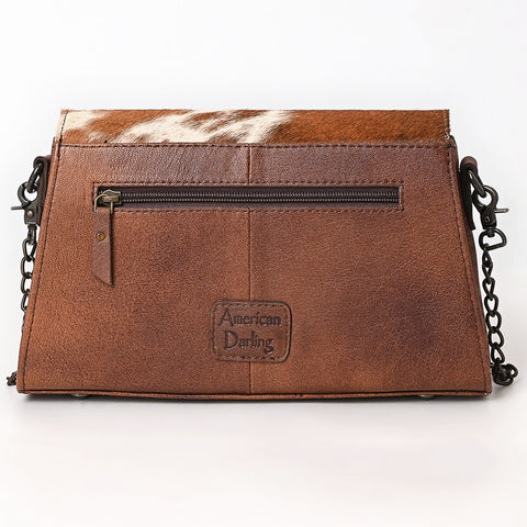 ADBG1747 American Darling Hair-On Cowhide Cross body Bag with Tassels and Genuine Leather