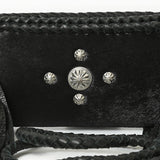 LC-ADBGM277 Mini Fringe Crossbody - Braided Leather & Turquoise Concho