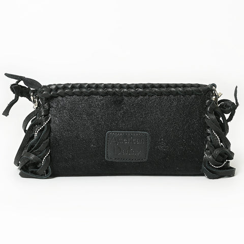 ADBGM277 Mini Fringe Crossbody - Braided Leather & Turquoise Concho