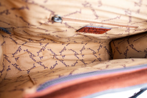 American Darling Western Genuine Suede Tote Bag with Boot Stitching and Rivet Accents