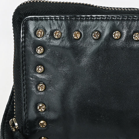 Cuorina - Luxury Leather Riveted Wristlet