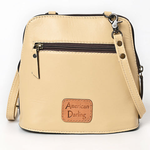American Darling Quilted Leather Crossbody | Hand-Tooled Floral Accent Bag