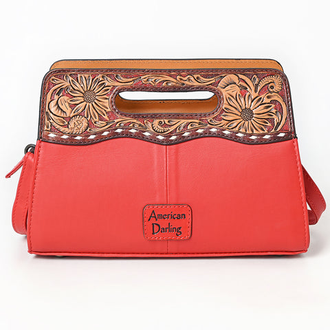 American Darling Floral Carved Western Leather Clutch Bag