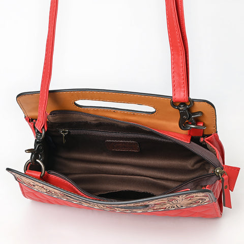 American Darling Floral Carved Western Leather Clutch Bag