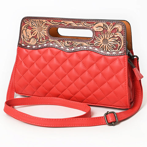 American Darling Floral Carved Western Leather Clutch Bag