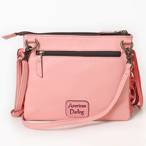 American Darling Quilted Leather Crossbody | Tooled Flap Fringe Purse