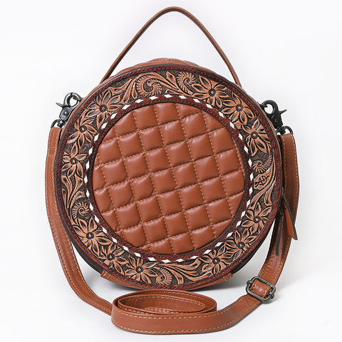 American Darling Quilted Leather Canteen Bag | Hand-Tooled Floral Crossbody