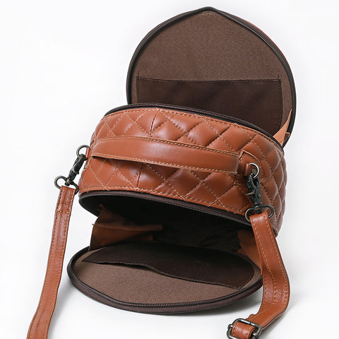 American Darling Quilted Leather Canteen Bag | Hand-Tooled Floral Crossbody