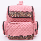 ADBG1674A Quilted Leather Backpack with Floral Tooled Accents - American Darling