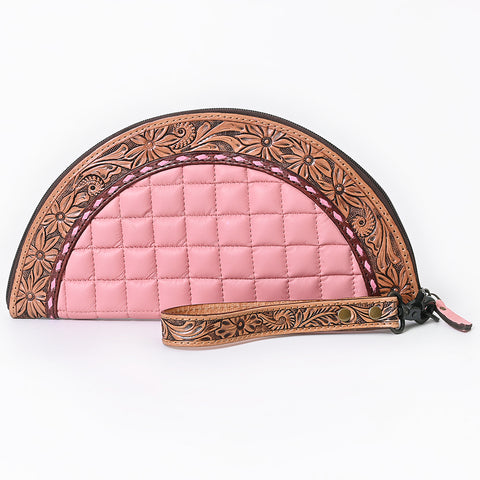 American Darling Western Leather Taco Bag with Hand-Tooled Details and Quilted Design