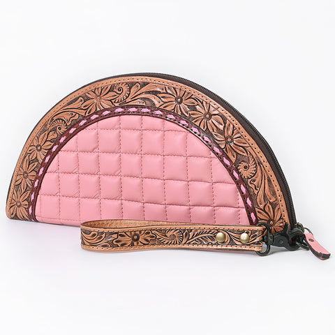 American Darling Western Leather Taco Bag with Hand-Tooled Details and Quilted Design