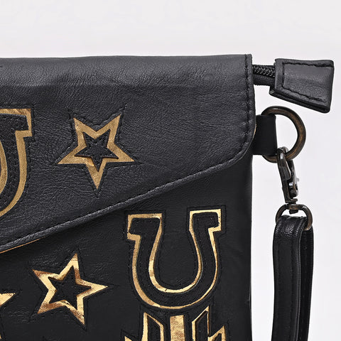 American Darling Western Leather Envelop Bag - Handcrafted Vegetable-Tanned Crossbody