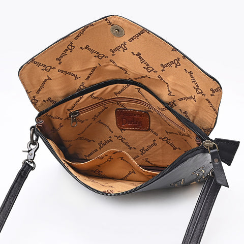 American Darling Western Leather Envelop Bag - Handcrafted Vegetable-Tanned Crossbody
