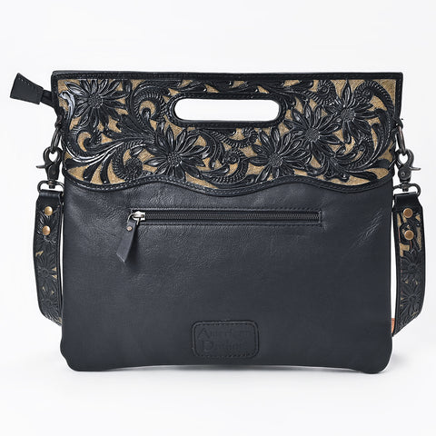 American Darling Western Hand-Tooled Floral Clutch Bag - Premium Genuine Leather Crossbody