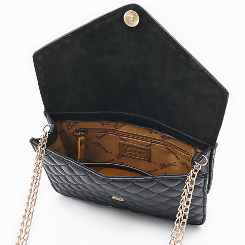 American Darling Floral Carved Hand Tooled Quilted Leather Envelope