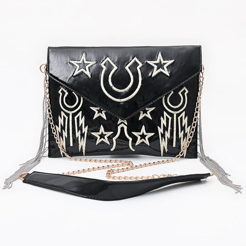 American Darling Handcrafted Embroidered Leather Envelope Bag