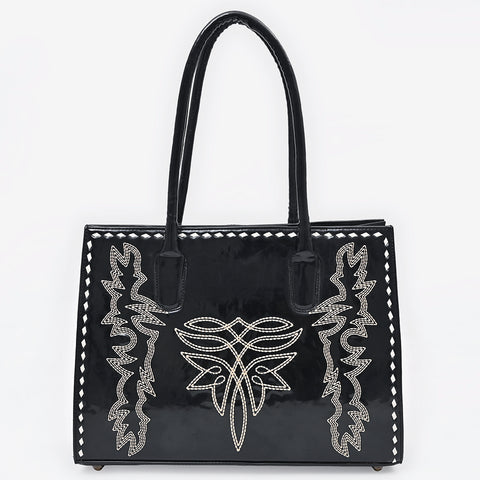 American Darling Embroidered Buck-stitched Western Leather Tote Bag
