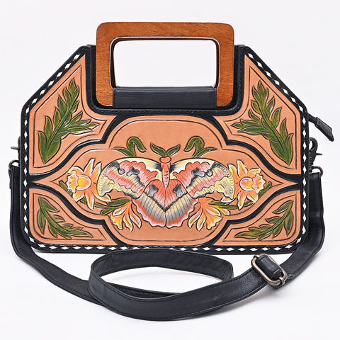American Darling Hand-Tooled Floral Cross body Bag - Handcrafted Western Leather Purse