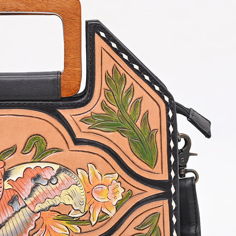 American Darling Hand-Tooled Floral Cross body Bag - Handcrafted Western Leather Purse