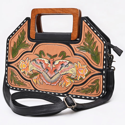 American Darling Hand-Tooled Floral Cross body Bag - Handcrafted Western Leather Purse
