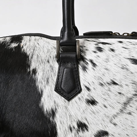 American Darling Western Hair-On Cowhide Duffel Bag - Handcrafted Leather Travel Bag