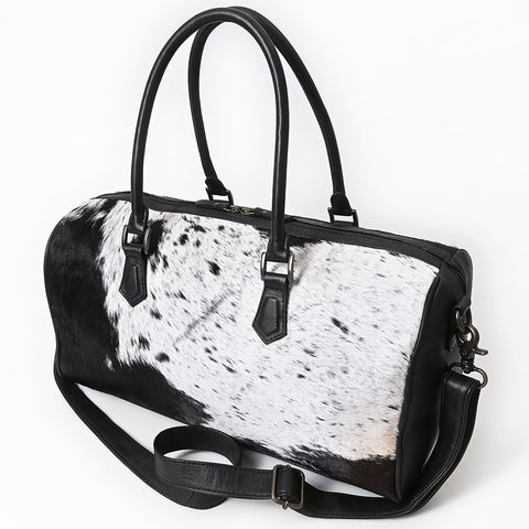 American Darling Western Hair-On Cowhide Duffel Bag - Handcrafted Leather Travel Bag