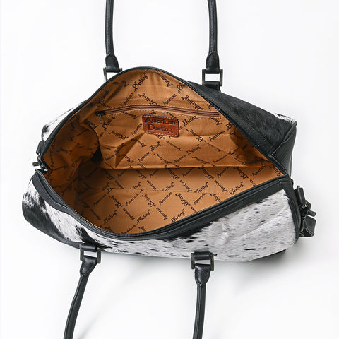 American Darling Western Hair-On Cowhide Duffel Bag - Handcrafted Leather Travel Bag