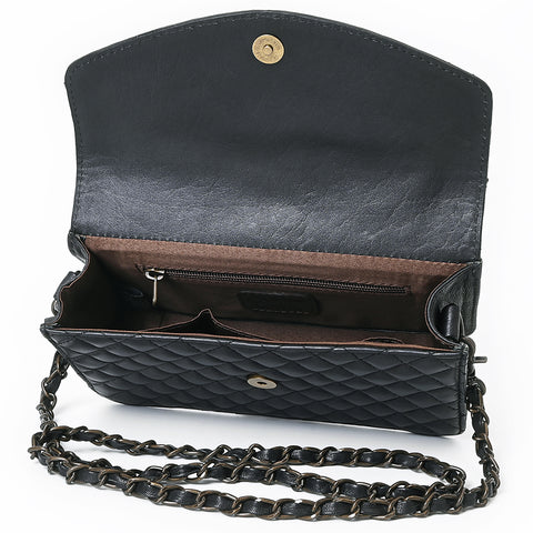 American Darling Hand-Tooled Floral Wallet Bag - Quilted Western Leather Crossbody