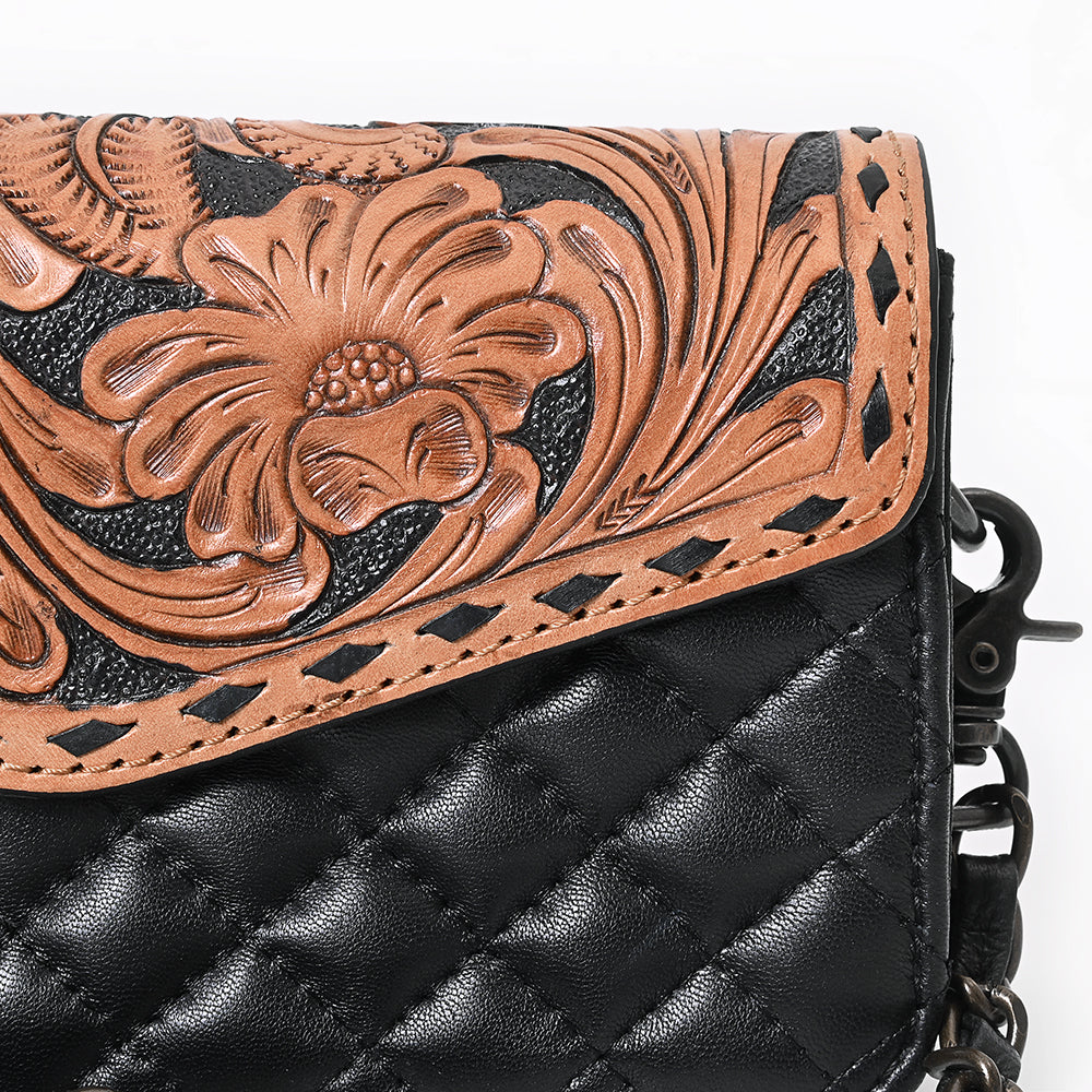 ADBG1782 Wallet Hand tooled Genuine Leather women bag western Bag
