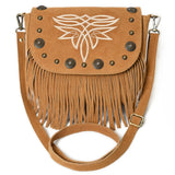 ADBGA836 Crossbody Suede Genuine Leather women bag western Bag