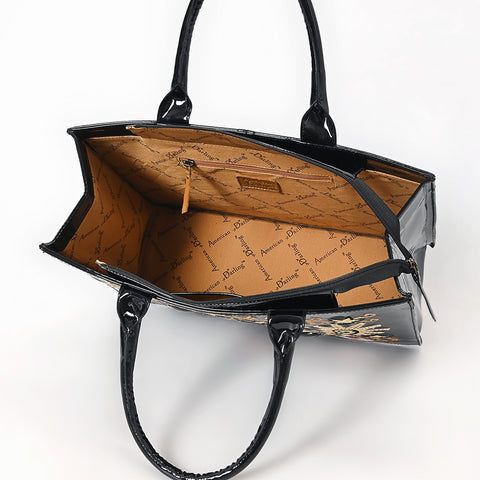 American Darling Embroidered Genuine Leather Western Tote Bag