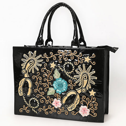 American Darling Embroidered Genuine Leather Western Tote Bag
