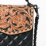 ADBG1794 Cell Phone Case Hand tooled Leather Genuine Leather women bag western Bag