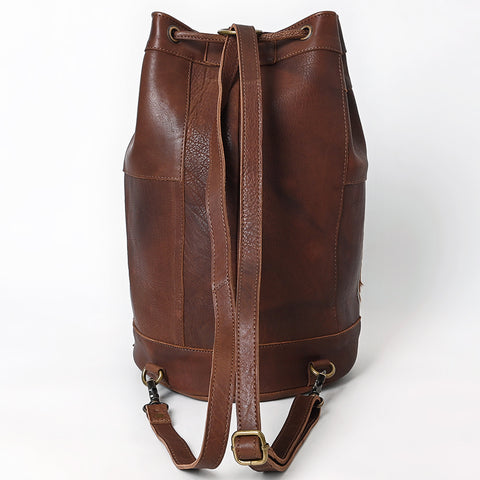 ADBGM754 Bucket Hand tooled Hair-On Genuine Western Leather Women Bag