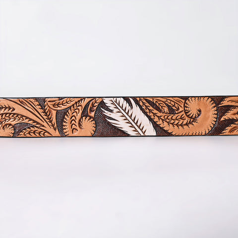 ADBLF359 Beautifully Hand Tooled Genuine American Leather Belt Men and Women