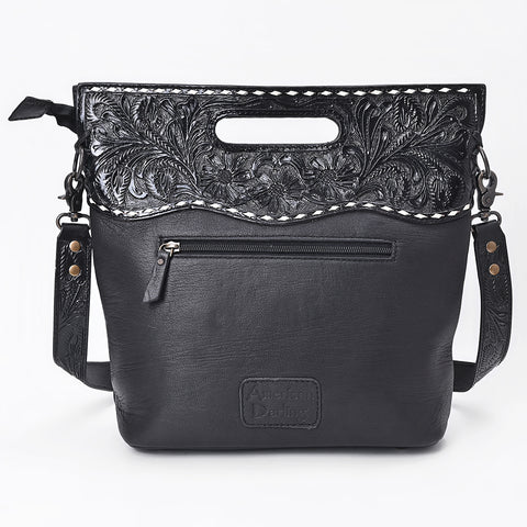 American Darling Hand Tooled Floral Carved Leather Western Clutch Bag
