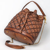ADBGM784 Bucket Chain Strap Genuine Western Leather Women Bag