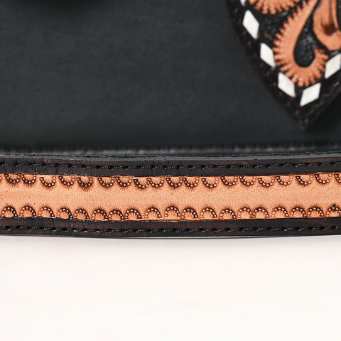 American Darling Hand Tooled Floral Carved Quilted Leather Cross body Bag