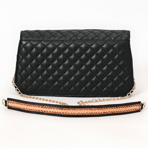 American Darling Hand Tooled Floral Carved Quilted Leather Cross body Bag