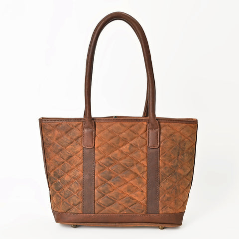 American Darling Quilted Leather Tote Bag with Hand-Stitched Details