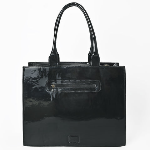 American Darling Western Embroidered Leather Tote Bag with Braided Accents
