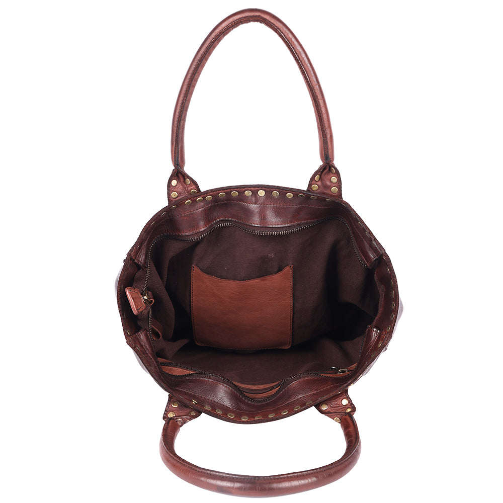 SWL139BRN Tote Genuine Leather women bag western Bag