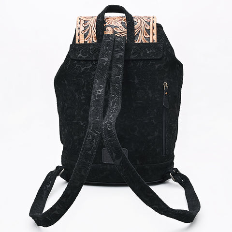 American Darling Hand Tooled Floral Carved Leather Western Backpack Bag