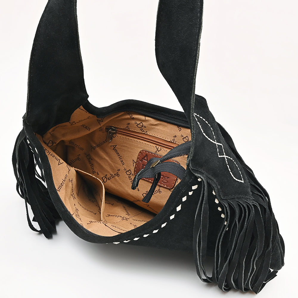 ADBG1812 Hobo Suede Genuine Leather women bag western Bag