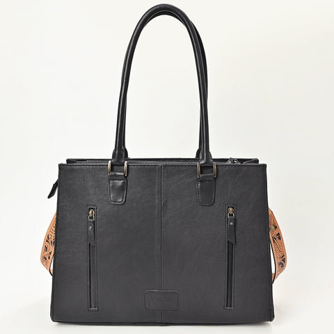 American Darling Hand Tooled Floral Carved & Quilted Leather Western Tote Bag