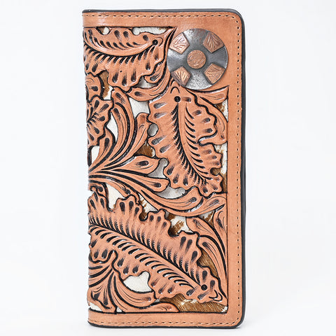 American Darling Hand Tooled Floral Carved Leather Wallet handbag